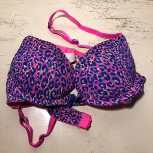xhilaration neon leopard print bra, 32A
